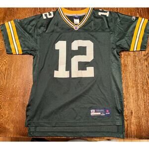 Reebok Aaron Rodgers Green bay Packers NFL Football Jersey Youth XL Boys